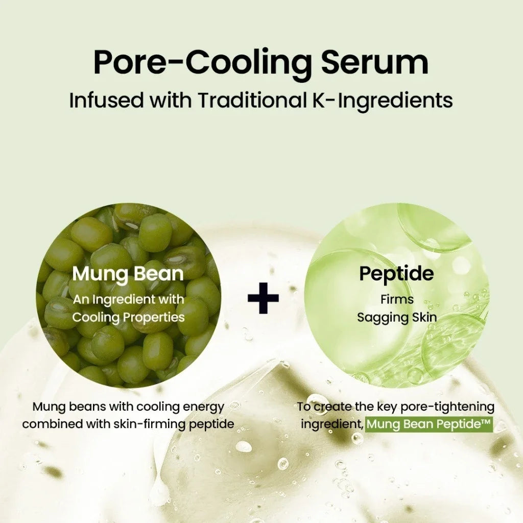 Korean Skincare Set Beplain Mung Bean Face Cleansing Foam,Face Serum,Exfoliate Pore Remover Clay Mask and Cleansing Oil 4pcs Set