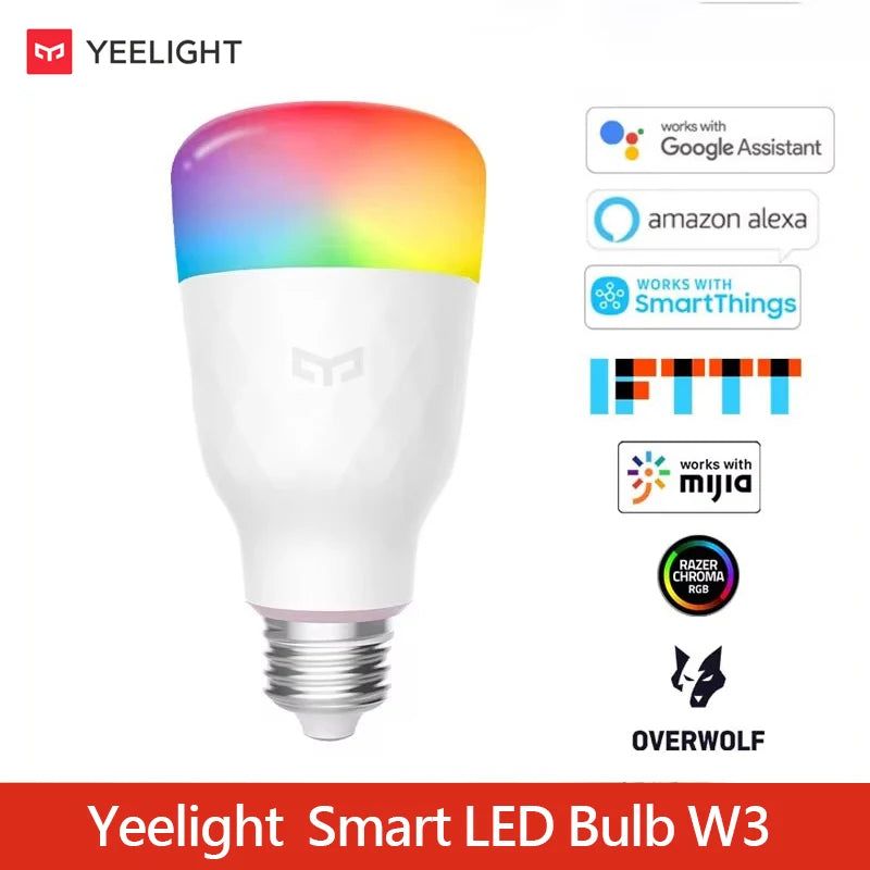 Yeelight Smart LED Bulb W3 E27 Multicolor Ambient Light Wifi Voice Control 1700K-6500K For Mi Home Alexa Google SmartThings