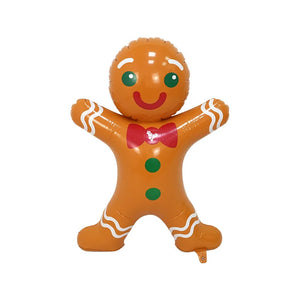 PVC Christmas Inflatable Decorations Santa Gingerbread Man Nutcracker Soldier Postbox Ornaments Christmas Outdoor Garden Decor