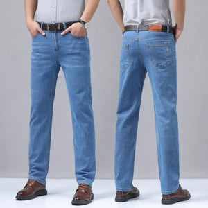 Men's Denim Jeans Thin Summer Straight Business Soft Fashion New High Quality Pants New Arrivals Dropship OL Work Trousers - You Offer