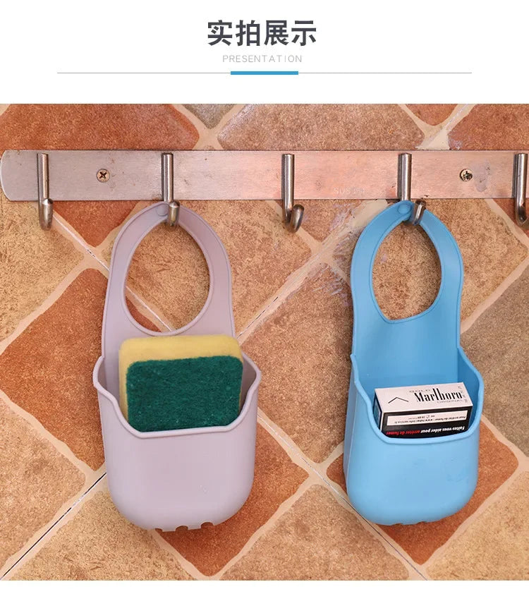 Sink Drain Rack Kitchen Storage Basket Shelf Hang Sink Bag Sponge Holder Soap Dish Drainer Home Organizer Kitchen Accessories - You Offer