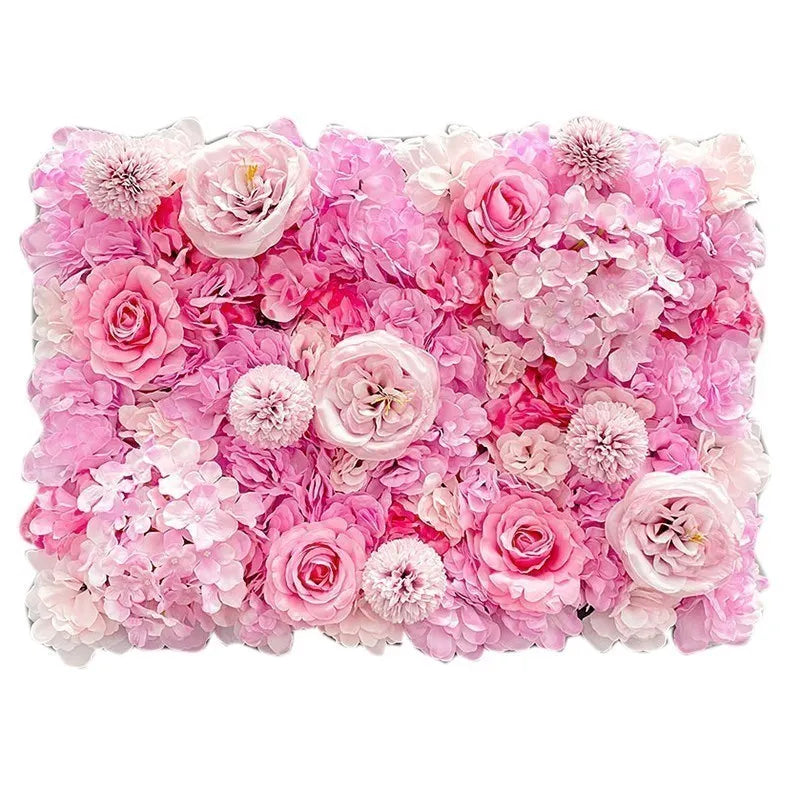 Pink Silk Rose Flower Wall Panels Artificial Flower for Wedding Decoration Baby Show Party Home Bedroom Backdrop Decor - You Offer