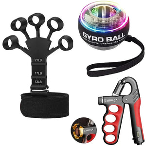 LED Gyroscopic Ball Autostart Range Gyro Power Wrist Ball Self Start Fitness Exercise Equipment Arm Hand Muscle Strength Trainer