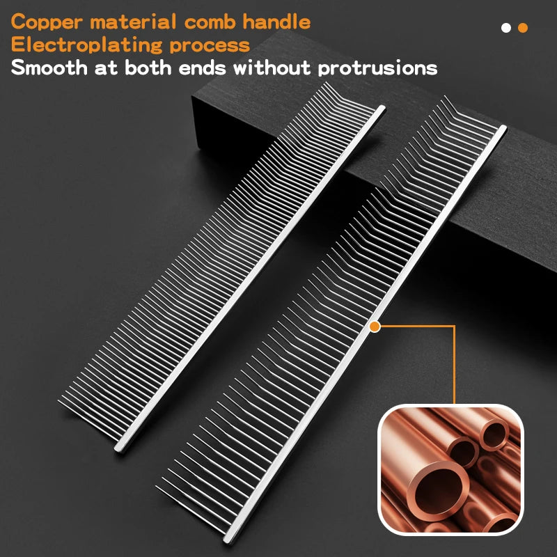 Pet grooming comb with curved hook, deep hair picking and fluffy texture, pet trainer beauty, curved teeth comb