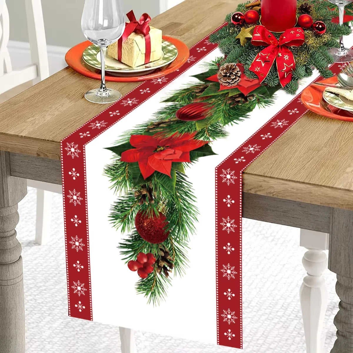 Christmas Decorations For Home Christmas Table Runner 2025 Christmas Table Flag Cover Navidad Noel Gift New Year Tablecloth