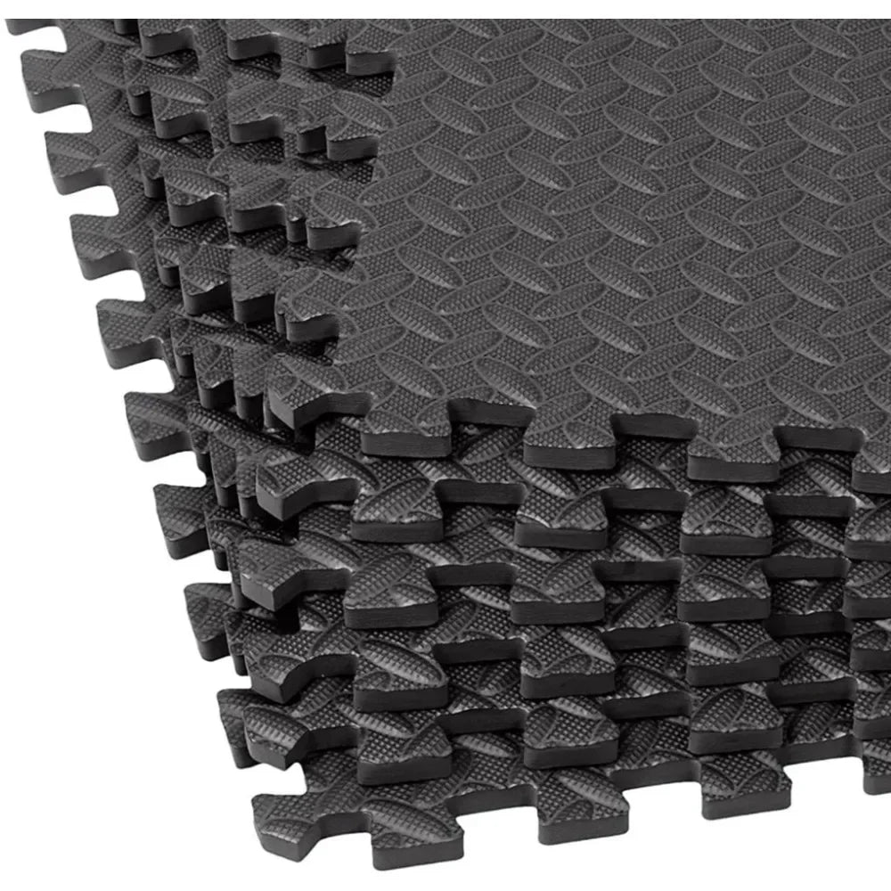48ft Gym Flooring Exercise Mats - Black - You Offer