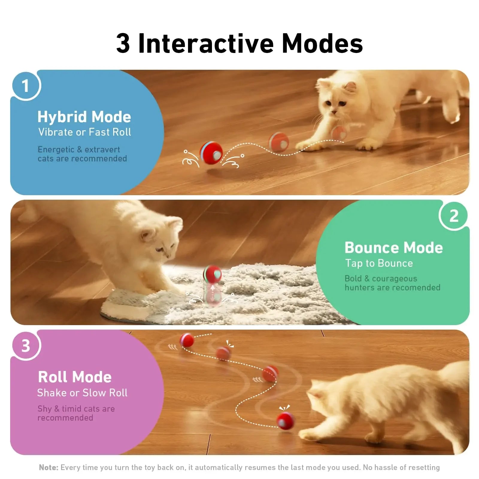 ZMaker 2024 Hot sale Interactive Cat Ball Toy Automatic Moving Ball Toy for Indoor Smart Cat Rolling Ball