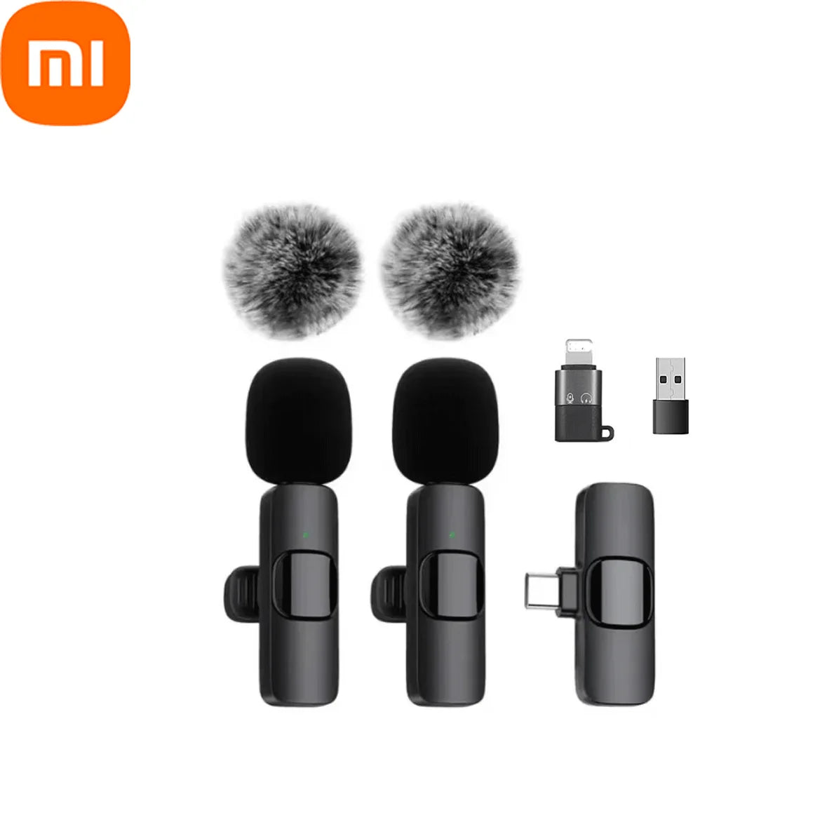 Xiaomi Wireless Lavalier Microphone Mini Portable Audio Video Recording Mic for iPhone Android Live Broadcast Gaming