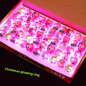 Christmas LED Flashing Ring Halloween Glow Finger Light Kids Party Toy Gift Light Up Finger Lamp Fun Glow in Dark Accessory
