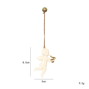 Nordic Christmas Hanging Decoration Cartoon Soldiers Angel DIY Drop Ornaments Double-sides Iron Art Xmas Tree Ornament