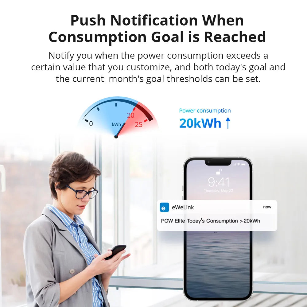 1/5PCS Itead SONOFF POW Elite Smart Wifi Power Switch 16A 20A Wireless Remote Control Switch Monitor Energy Usage via e-WeLink