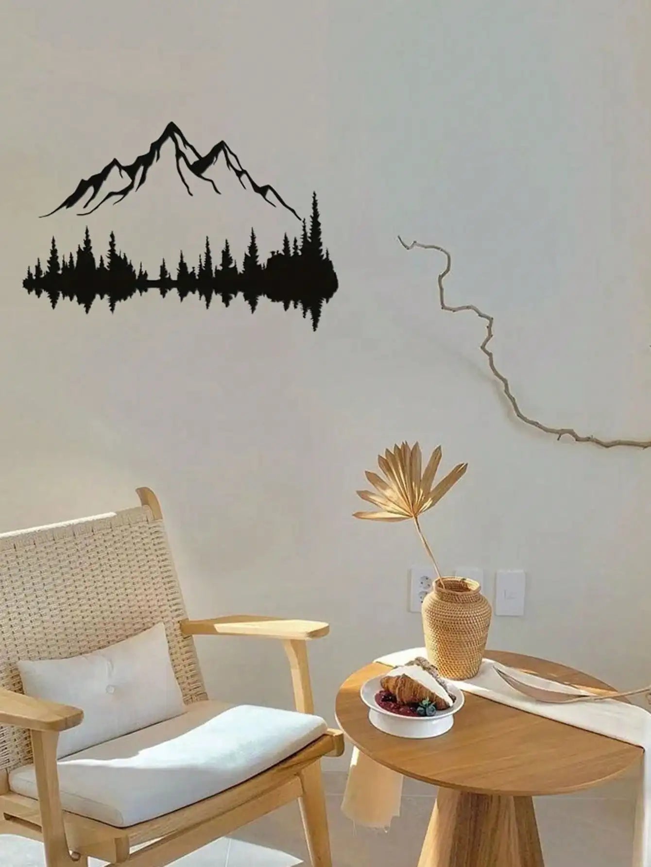 Mountain & Forest Metal Wall Art (Large Wall Sculpture) | 16''X7.1'' Rustic Indoor/Outdoor Decor | Halloween & Christmas Gift