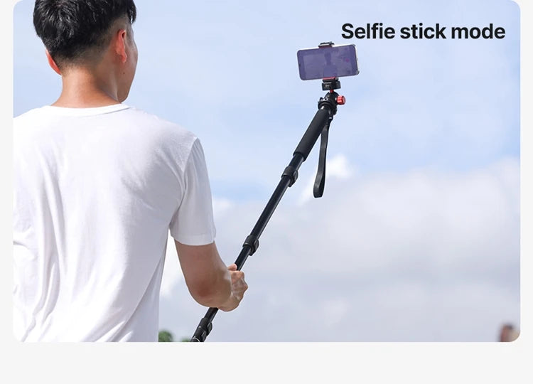 Ulanzi TB12 Monopod Extendable Camera Tripod Load 5kg 155cm/61”  Phone Selfie Stick 1/4" Mount for Sony Canon Nikon Camera DSLR