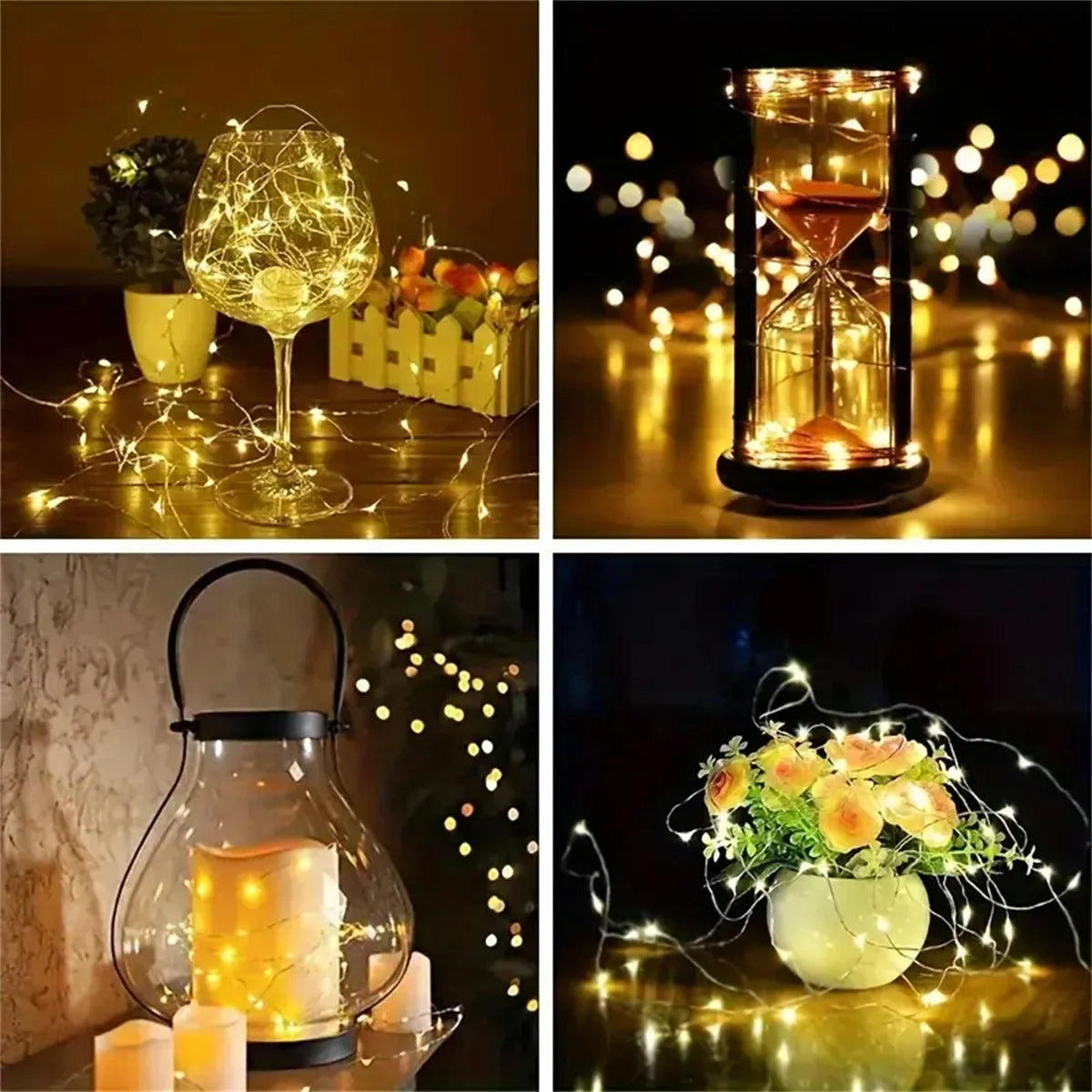 4PC/10PC/40PC LED2M20LED Fairy Battery Powered String Light,excluding battery,Used for Wedding,Party,Bedroom,Bouquet Decoration