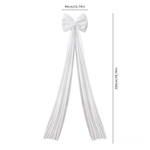 40x200cm Large Bow Themed Party Decorations Christmas Tree Topper Bow Ribbon for Christmas Wedding Party Wall Pendant Decor 1PC