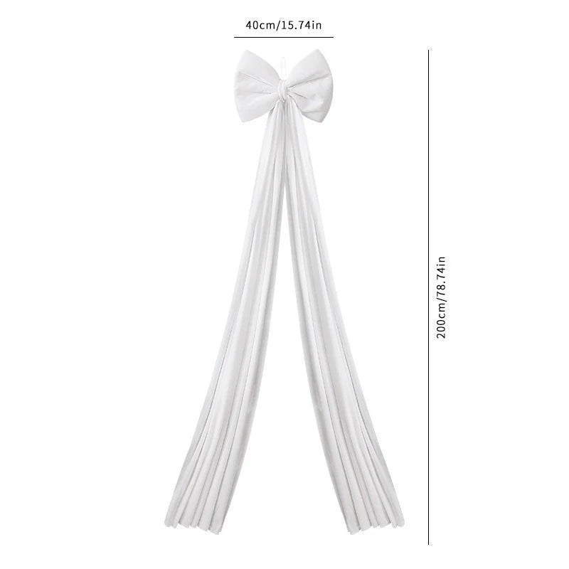 40x200cm Large Bow Themed Party Decorations Christmas Tree Topper Bow Ribbon for Christmas Wedding Party Wall Pendant Decor 1PC
