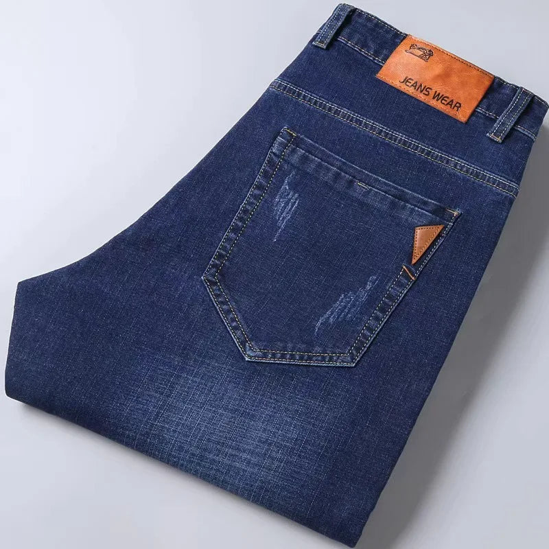 New Men's Lightweight Elastic Slim Fit Pants Are Comfortable, Soft, Fashionable, Straight Leg Casual Denim Pants for Men - You Offer
