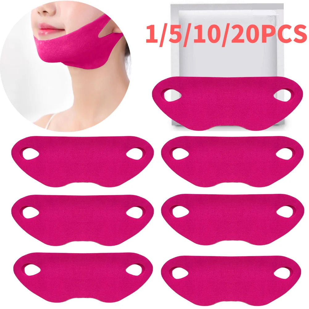 Face Lift Slimming Mask Neck Mask Face Lift V Lifting Chin Up Bandage Facial Lift Up Mask  Slimming Bandage 1/5/10/20Pcs