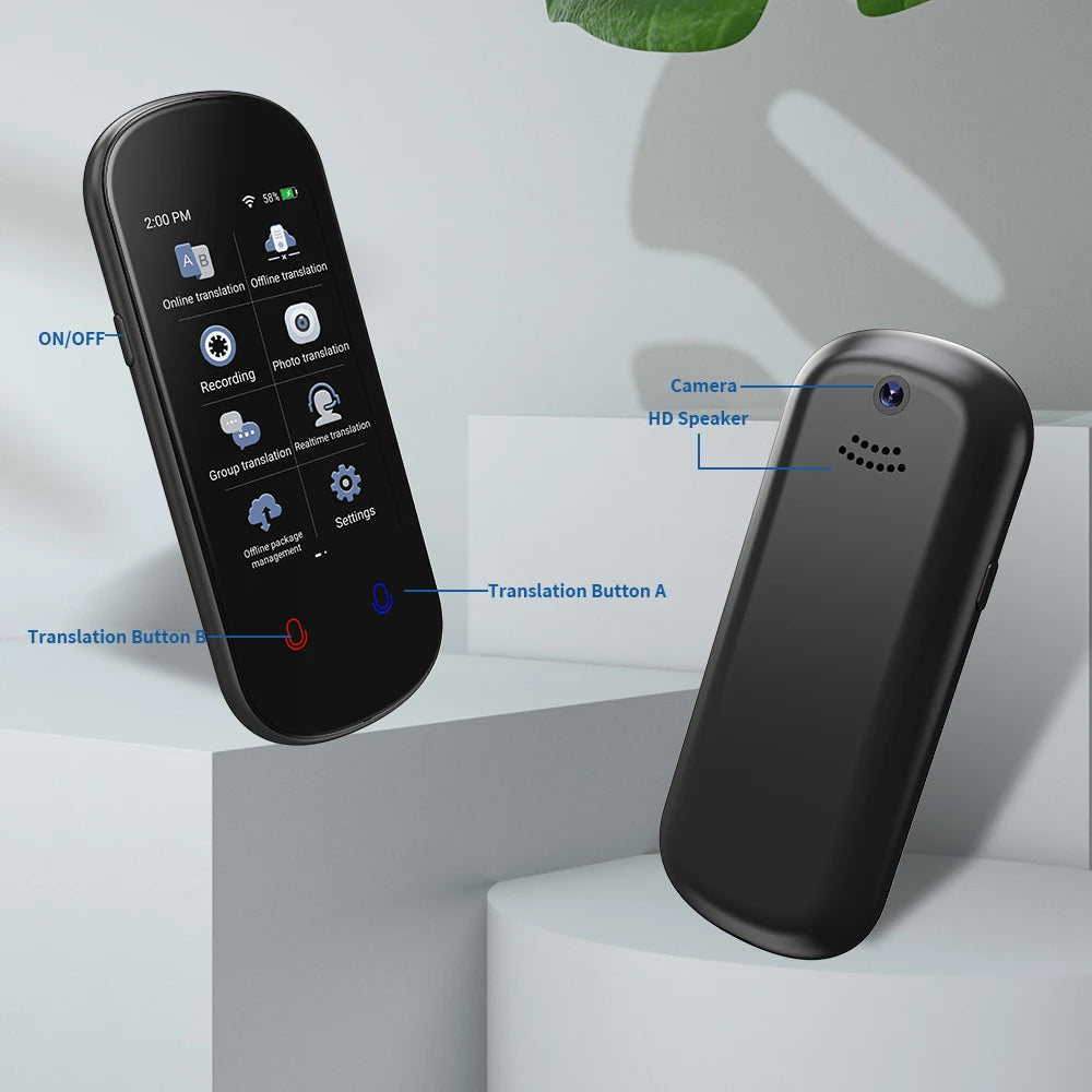 2025 New AI Smart Voice Translator 138 Languages Portable Support WiFi Full 3D Touch Screen Photo Offline Recording Translation