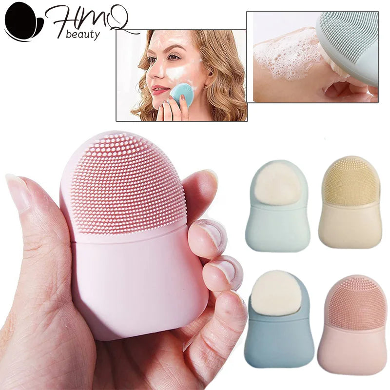 Silicone Facial Cleansing Brush Skincare Massage Tool Facial Deep Pore Skin Care Scrub Cleanser Double Sided Face Wash Brushes
