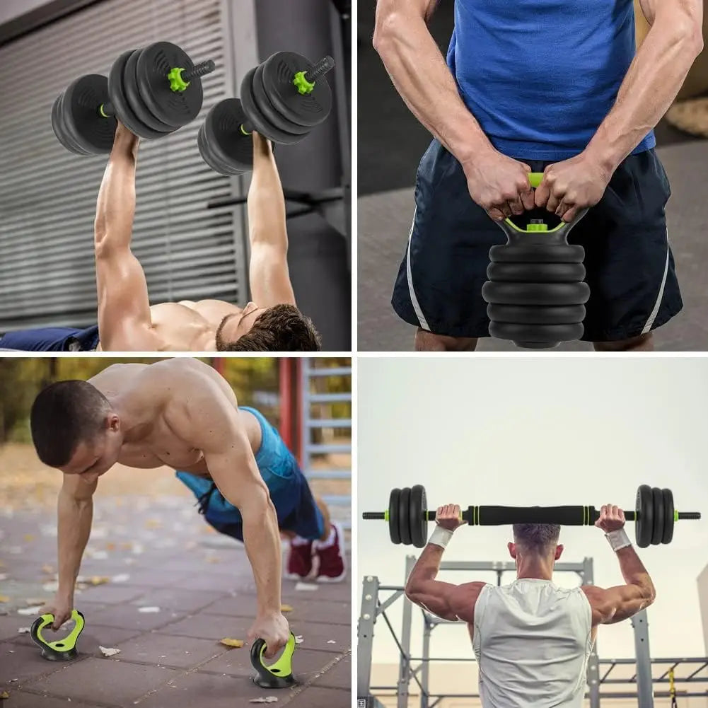 66lbs/88lbs Weight 4 in 1 Adjustable Kettlebell Set Dumbbell Set Used as Kettlebells Barbell Push up Stand for GYM Home - You Offer