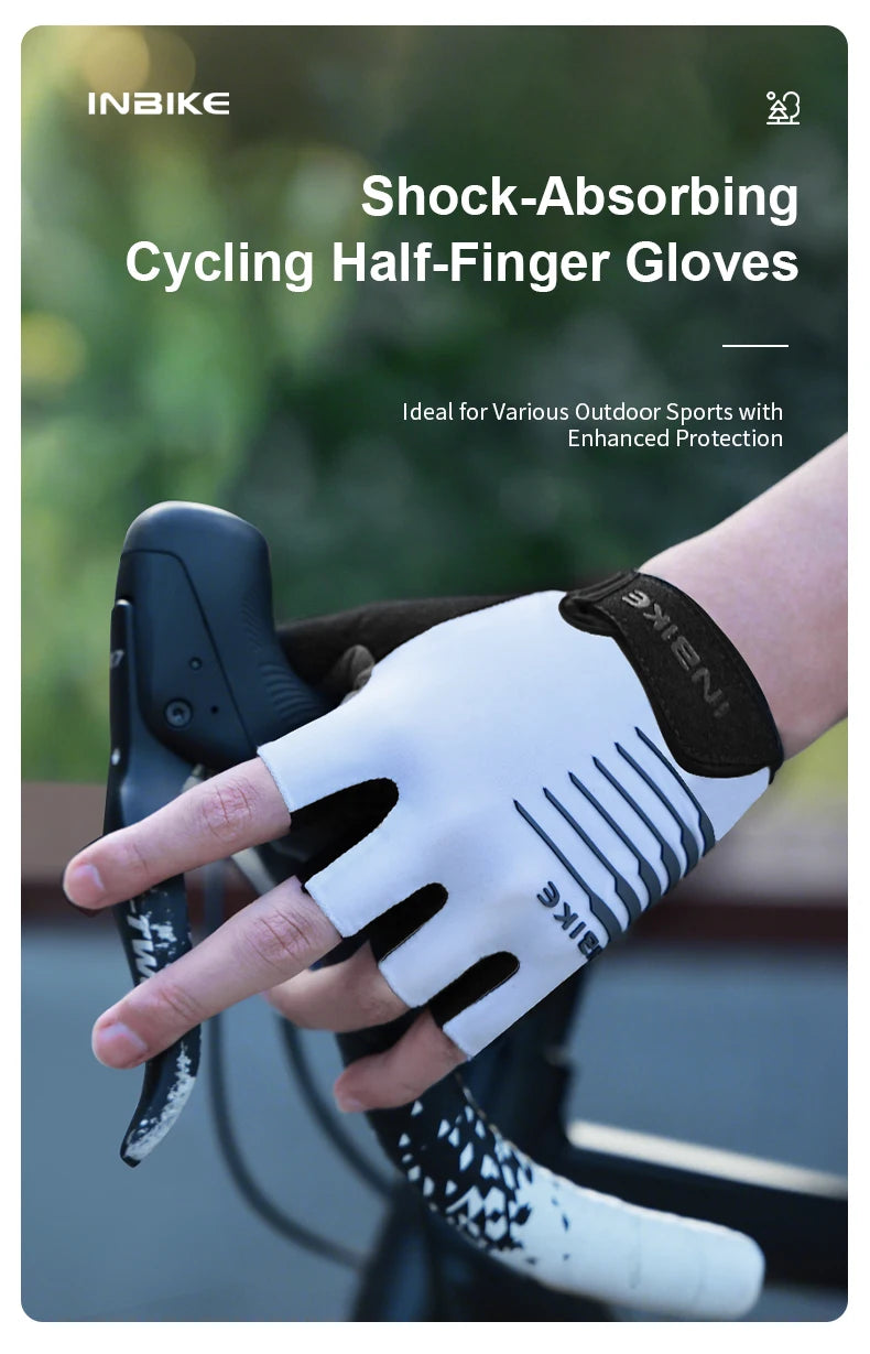 INBIKE Shockproof GEL Pad Cycling Gloves Half Finger Sport Gloves Men Women Summer Bicycle Gym Fitness Gloves MTB Gloves IF239