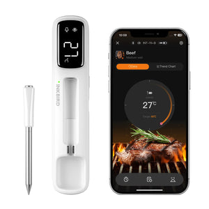 INKBIRD INT-11I-B Wireless Meat Thermometer, Bluetooth 5.4 1000ft,1s Response, IP67, 26 Presets, LED Display,for BBQ/Grill/Party
