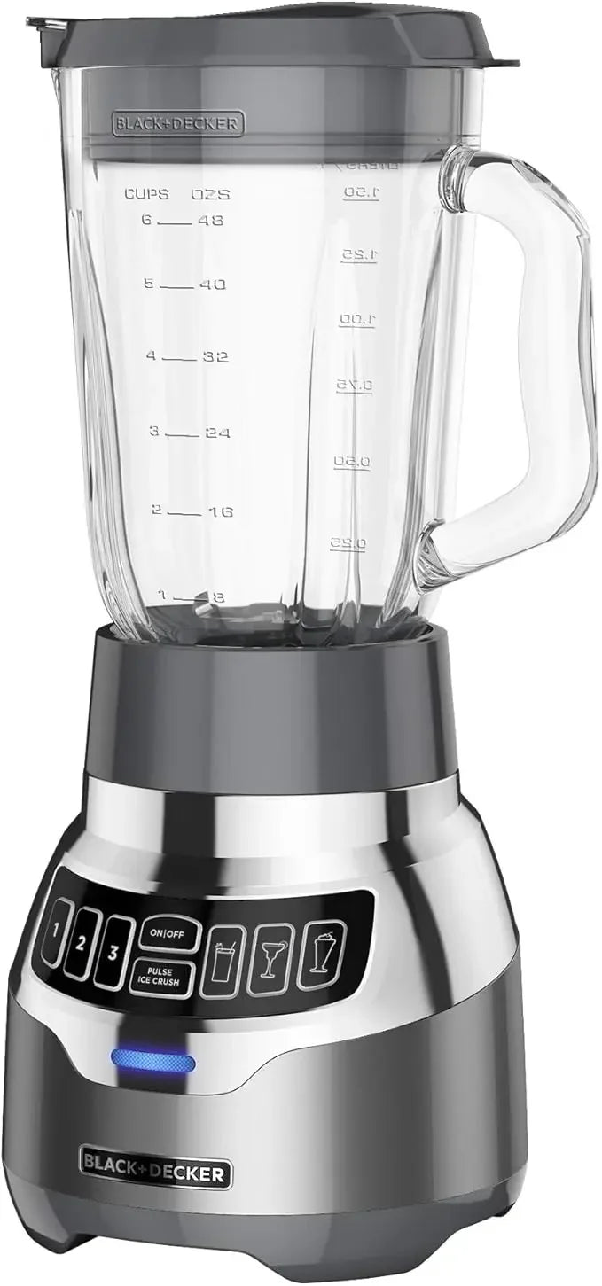 NEW-BLACK+DECKER PowerCrush Digital Blender With Quiet Technology, Stainless Steel, BL1300DG-P