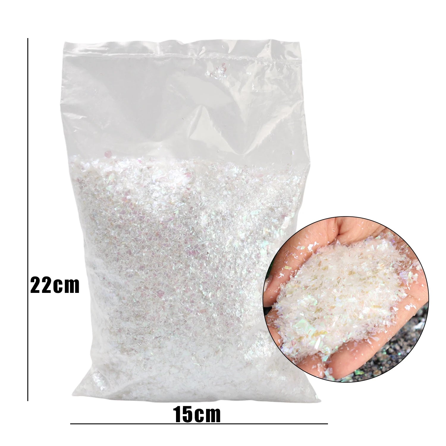 50/200g Winter Fake Snow Artificial Snowflake Christmas Snow Powder Party Decor Xmas DIY Crafts Village Displays Props Gifts
