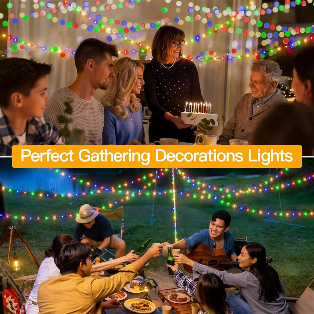1000/500LED Fairy String Lights Christmas Garland Outdoor Decor Lights Waterproof With Remote For Tree Street Wedding Party