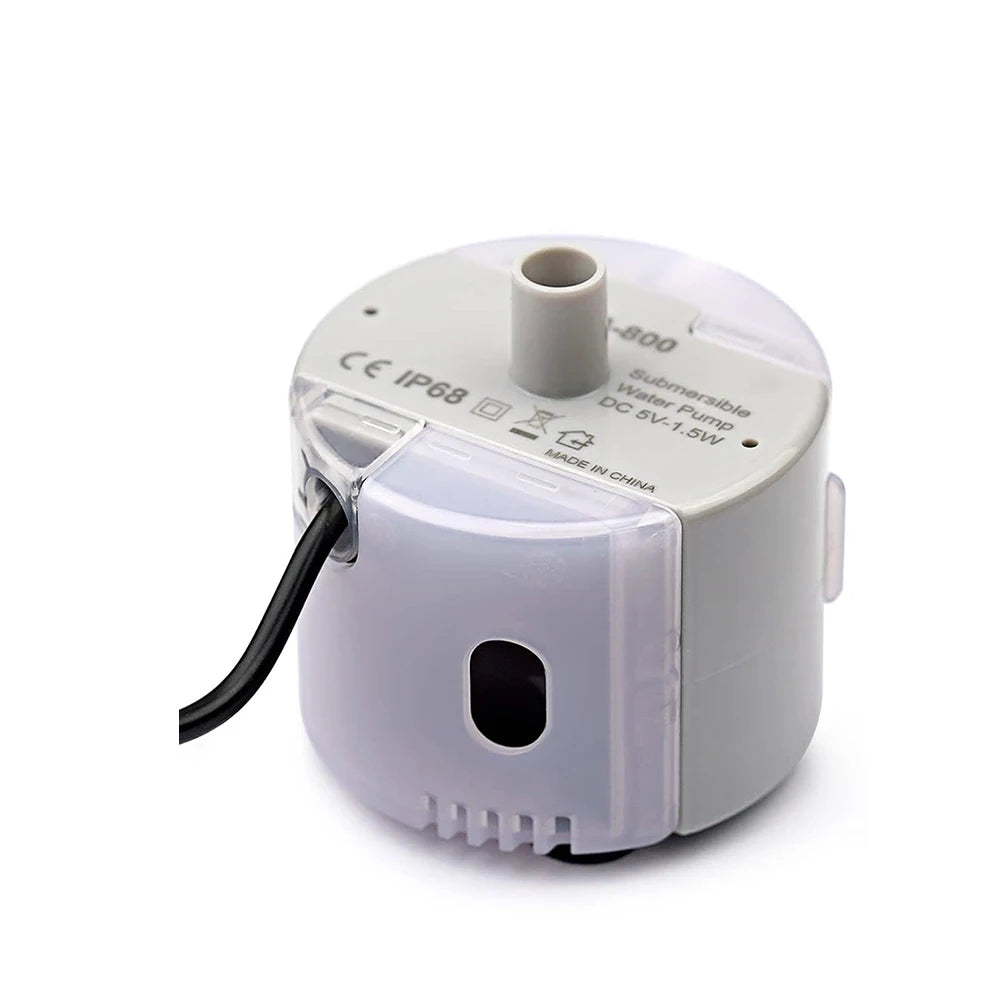 Pet Water Dispenser Pump USB Replacement Pump Submersible Motor Pet Water Dispenser Pump for Stainless Steel Cat Water Dispenser