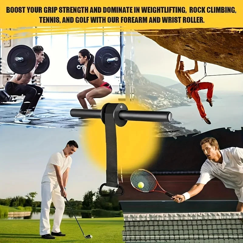 1pc Universal Fit Iron Wrist and Forearm Strengthener Bar - Build Powerful Grip and Muscle with No Power Required