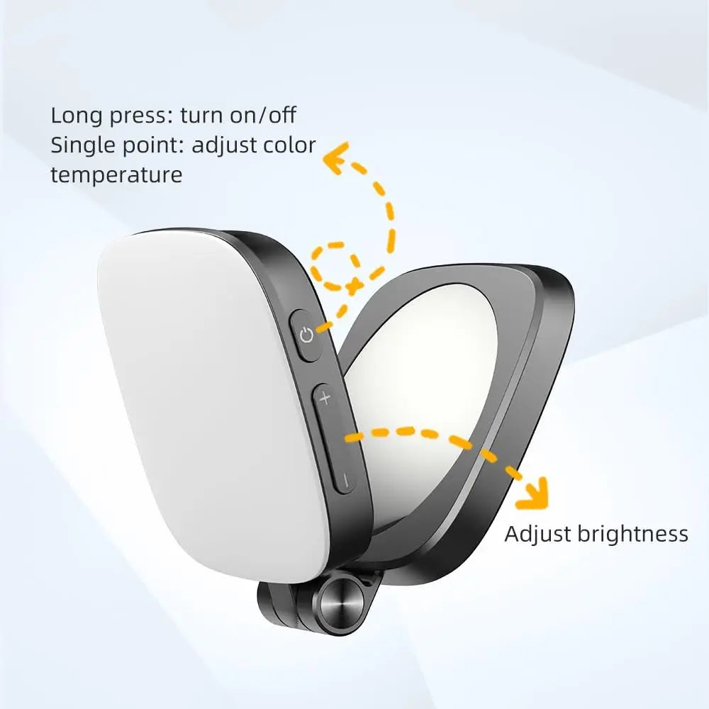Mini Magnetic Selfie Fill Light - 3 Color Modes, Adjustable Brightness,for Mobile Phones & Computers