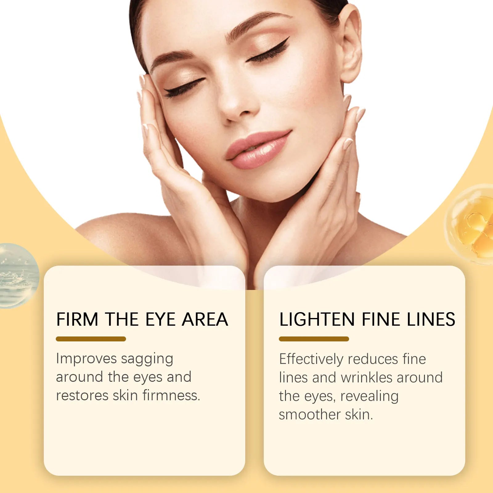 Anti-Wrinkle Eye Serum Roller Fade Eye Fine Line Collagen Lightens Dark Circles Bags Puffiness Tighten Under Eyes Skin Care