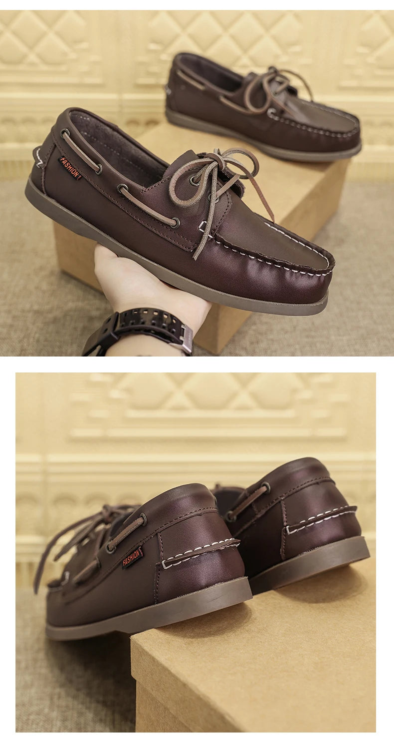 Men Loafer Shoes High Quality Handmade Wear-Resistant Genuine Leather Casual Shoes Business Luxury Dress Designer Shoes Driving