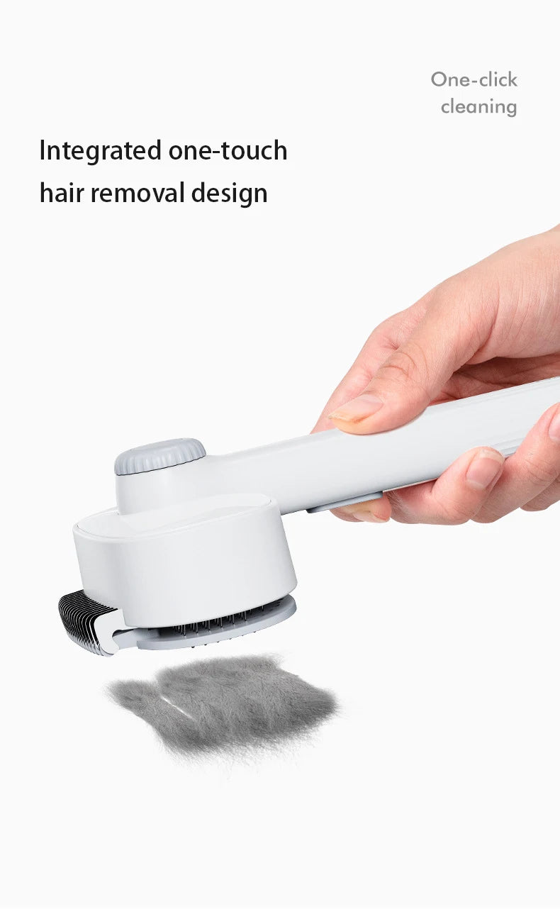 Magic Pet Grooming Brush - Effortless Knot Remover & Hair Collector, Painless Detangling for Cats & Dogs with Thick Fur
