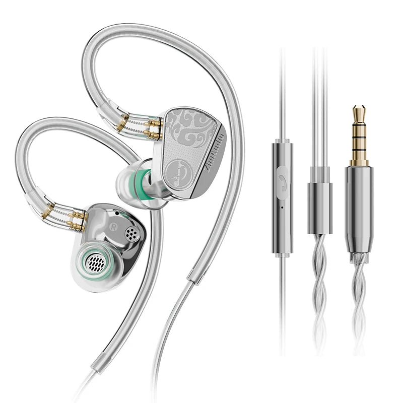 Zhulinniao JingHong Z3 2025 In-Ear HiFi Earphones Dual Dynamic Drivers High-Fidelity Metal Music Monitor Customizable