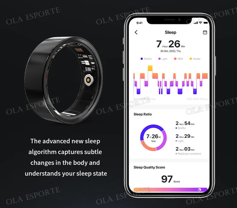 2025 New Smart Ring Men Women Camera Control Heart Rate Blood Oxygen Monitor Smartring IP68 & 5ATM Waterproof Multi-sports Modes