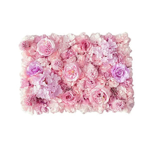 Pink Silk Rose Flower Wall Panels Artificial Flower for Wedding Decoration Baby Show Party Home Bedroom Backdrop Decor - You Offer