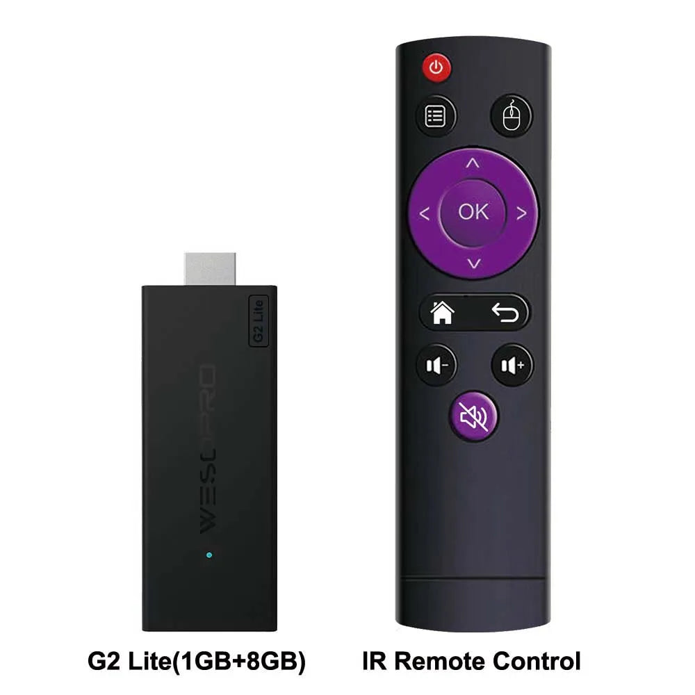 WESOPRO Android TV Stick G2 Lite Plus IPTV Dongle 1GB 2GB RAM 8GB ROM 2.4GHz 5.0GHz Wifi 4K Decoding Streaming Media Fire Stick - You Offer