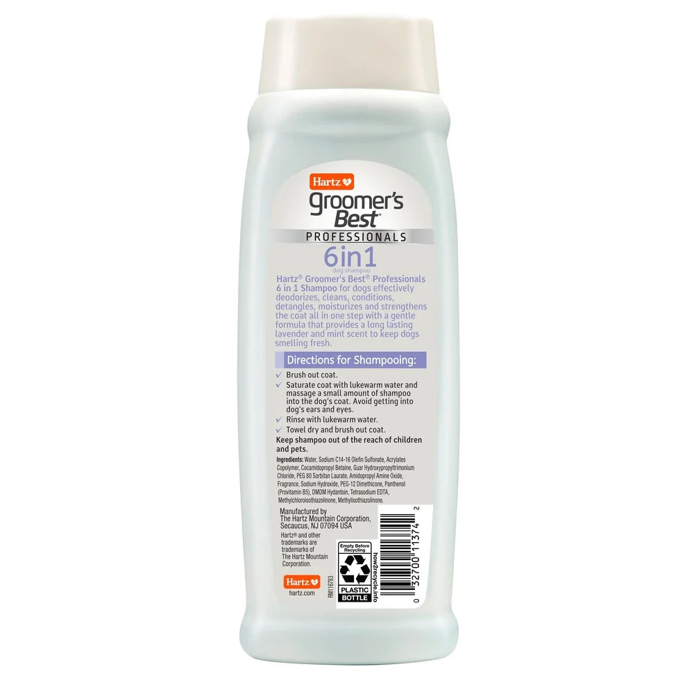 6 in 1 Dog Shampoo Deodorizing Cleansing Conditioning Moisturizing Strengthening Gentle Formula Lavender Mint Scent Suitable All