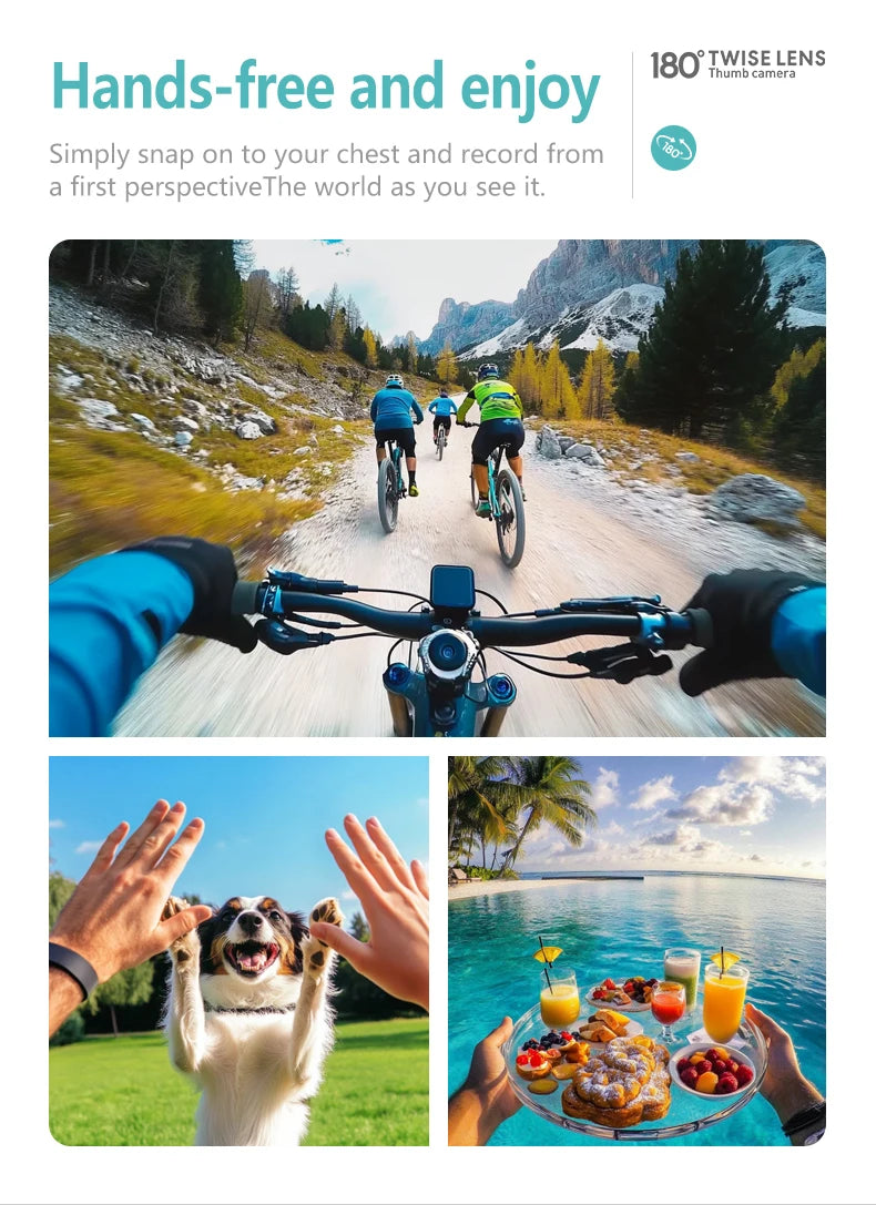 Xiaomi Youpin 1.47" IPS Screen Action Camera 2.7K Video Thumb Camera with 180°Rotatable Lens Support Wi-Fi Magnetic Attachments