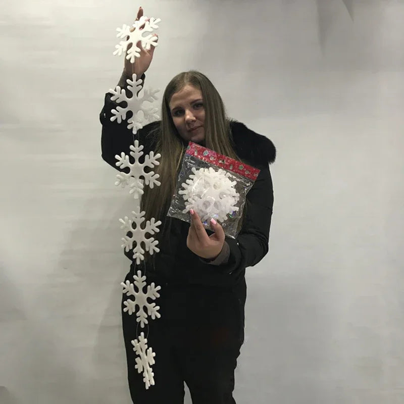 Christmas Decoration Foam Snowflake Christmas Tree Hanging Garland Hanging Decoration Gift 2024 New Christmas Supplies