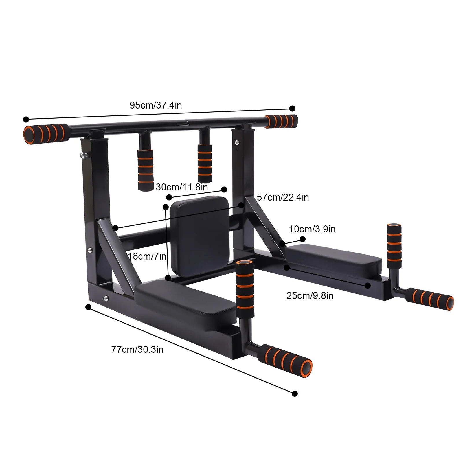 Wall Mounted Pull Up Bar Chin Up bar Multifunctional Dip Station for Indoor Gym Workout Training Equipment Fitness Dip Stand - You Offer