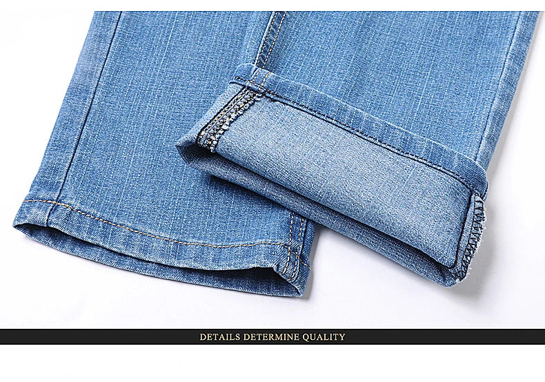 Men's Denim Jeans Thin Summer Straight Business Soft Fashion New High Quality Pants New Arrivals Dropship OL Work Trousers - You Offer