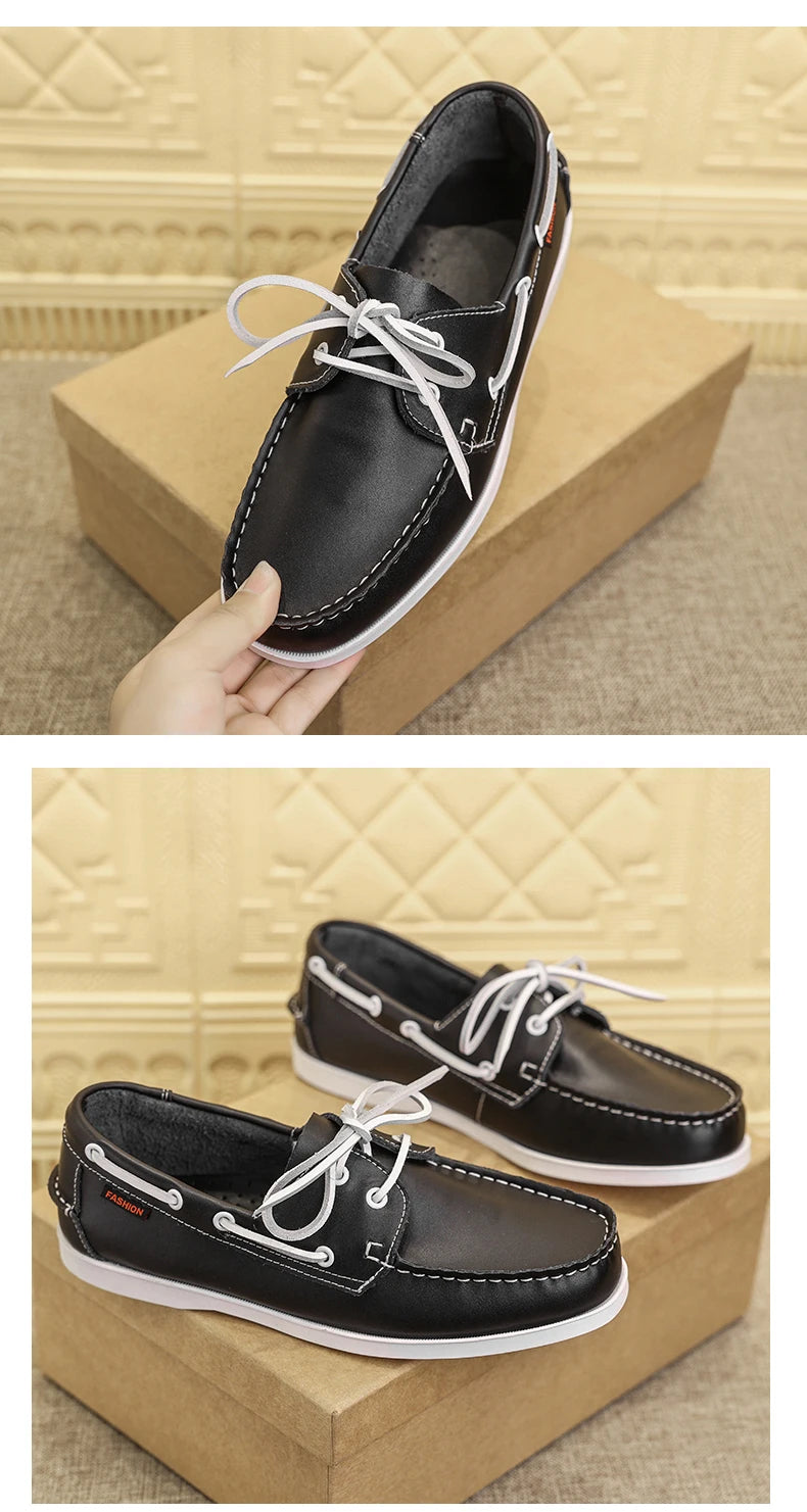 Men Loafer Shoes High Quality Handmade Wear-Resistant Genuine Leather Casual Shoes Business Luxury Dress Designer Shoes Driving