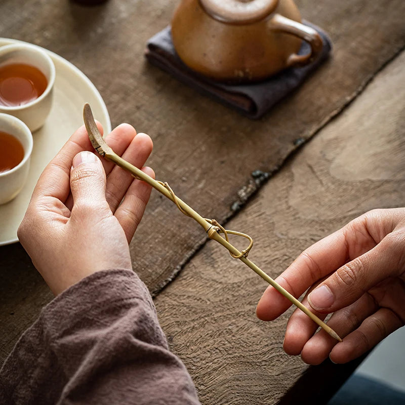 Handmade Bamboo Tea Needle Tea Spoon Tea Cone Accories Chinese Sle Retro Design Tea Ceremony Six Gentlemen Tea Set Acces...
