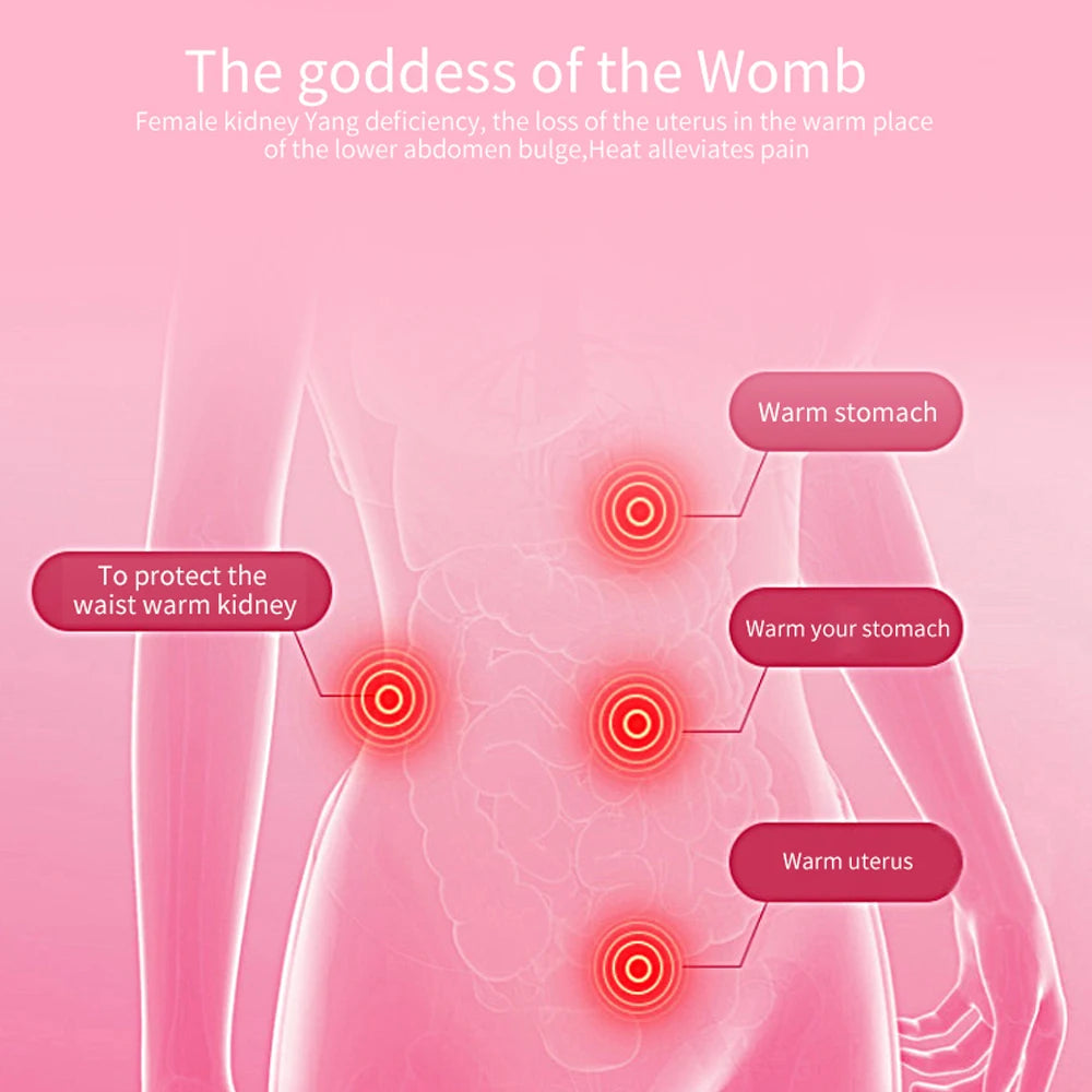 Electric Period Cramp Massager Vibrating Heating Belt for Menstrual Waist Stomach Abdominal Warm Palace Belt - You Offer