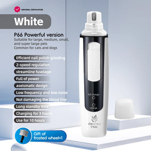 Fenice P66 USB Charging Electric Nail Grinder Rechargeable Quiet Pet Nail Clippers with Free Grinding Wheel for Dogs/Cats/Pets