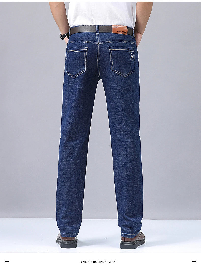 Men's Denim Jeans Thin Summer Straight Business Soft Fashion New High Quality Pants New Arrivals Dropship OL Work Trousers - You Offer